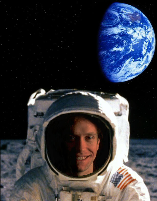 [Photo of me on the moon]